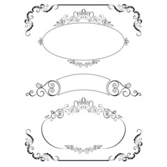 Decorative calligraphic design elements