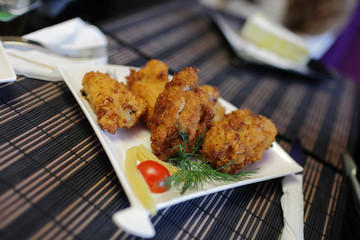 Breaded chicken wings