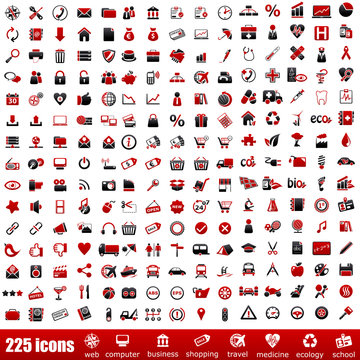 225 red icons
