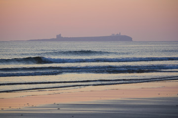Farne Islands from Bamburgh Beach