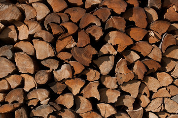 Pile of chopped fire wood