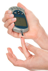 Diabetes measure a glucose blood level test