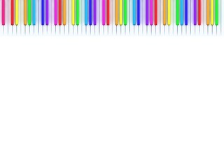 Rainbow piano keys