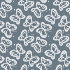 seamless background with openwork butterflies