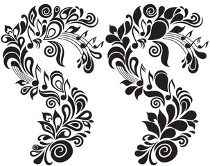 Decorative musical floral theme