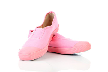 Pink gym shoes