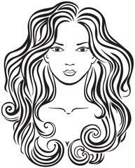 Beautiful girl's face