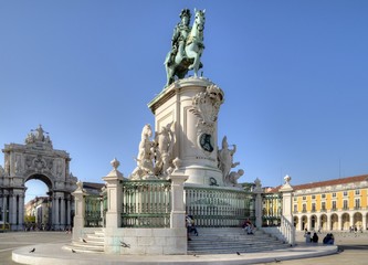 Praça do Comércio (Commerce Square), Lisbon, Portugal.