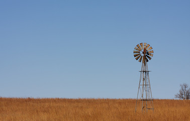 Windmill on the Plains - obrazy, fototapety, plakaty