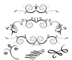 Decorative Floral Design Elements vector design