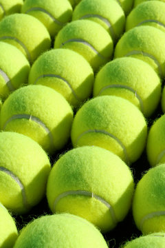 Rows of Tennis Balls