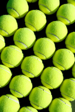 Rows of Tennis Balls