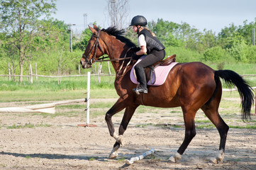 girl riding a horse