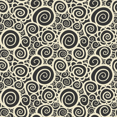 Seamless abstract curly wave pattern