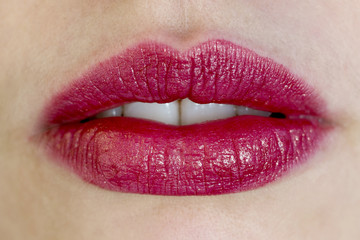 Fototapeta premium beautiful red female lips
