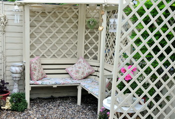 pretty painted arbour