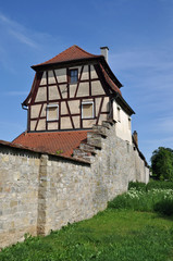 Fototapeta premium Stadtmauer in Iphofen