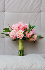Beautiful wedding flowers bouquet (made of roses)