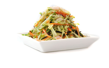 vegetable salad with shrimp