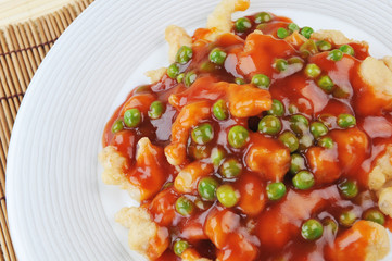 chicken with red sauce