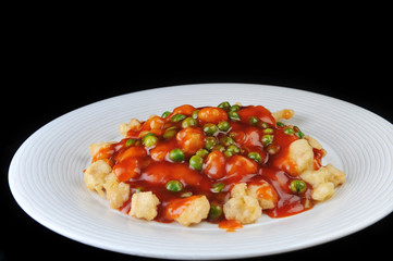 chicken with red sauce