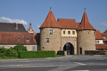 Fototapeta na wymiar Westtor in Prichsenstadt