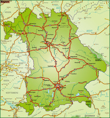 Bundesland Bayern Strassen und Umgebung