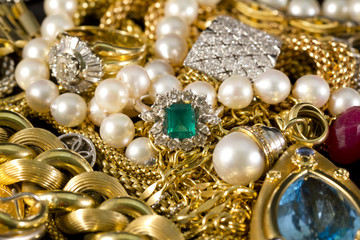 Jewelry, gold, necklaces, rings, bracelets, watch, wealth