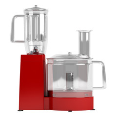 Red food processor