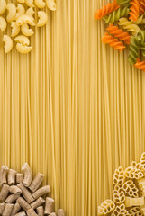 raw pasta and spaghetti