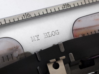 My blog printed on the typewriter