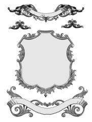 baroque frames and decorative elements