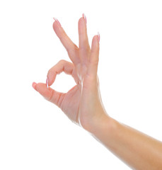 Hand OK sign