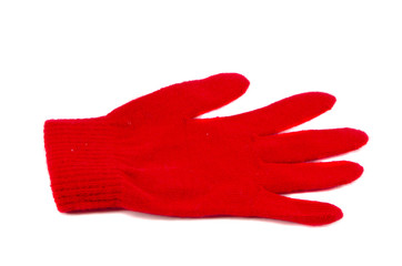 isolated one red glove
