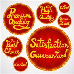 Collection of Premium Quality Labels Vintage Styled Design