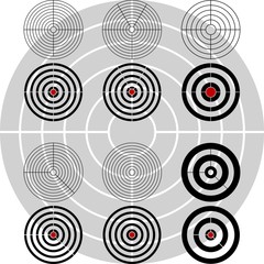 stencils of targets. second variant