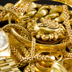 Jewelry, gold, necklaces, rings, bracelets, watch, wealth