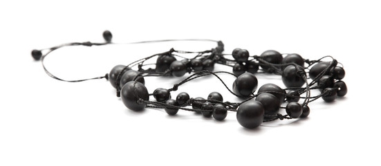 simple necklace of acai and other seeds