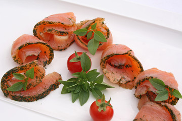 Fleurs de saumon fumé