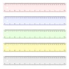 Centimeter and inch ruler