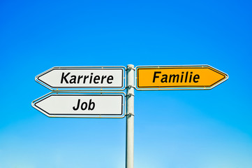 Obraz premium Karriere- Familie