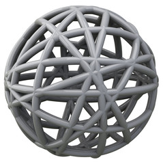 Abstract 3d scribble ball