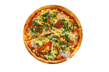 Italian Pizza isolated on white background
