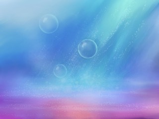 Blue bubble background