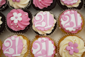 Cupcakes for a 21st birthday