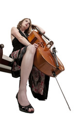 Woman cellist