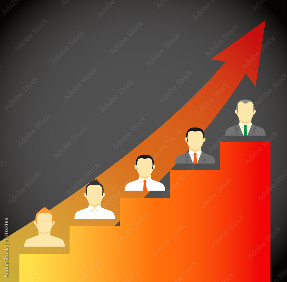Poster growing ledder abstract scheme