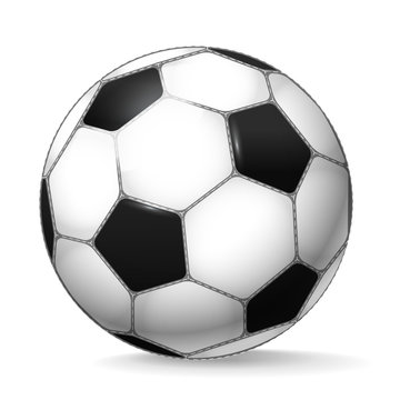 Classic Football ball isolated on white. vector illustration