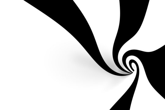 Fototapeta Czarno-biała spirala
