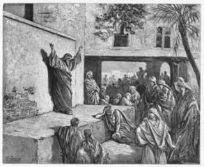 Micah the Moreshite prophet preaching to the Israelites - 42038943